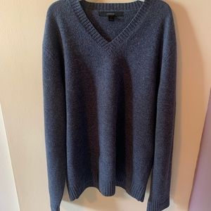 Men’s Express Blue V Neck Sweater-Lg